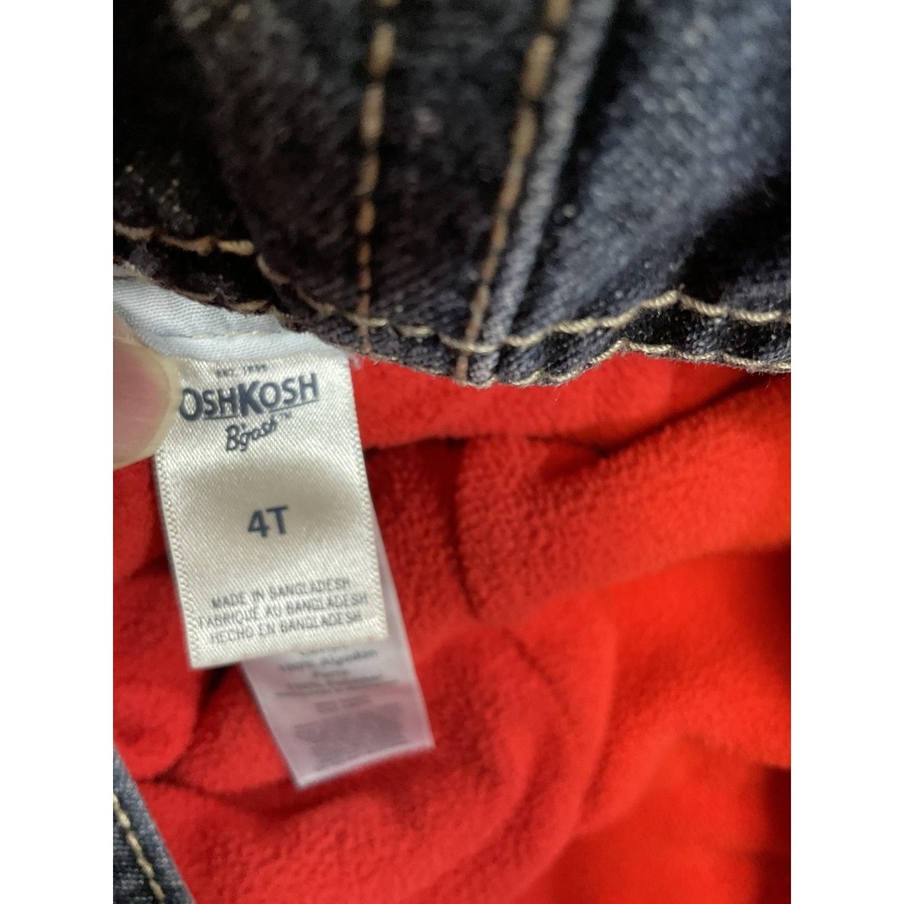 OshKosh B'gosh Overalls Boys 4T Blue Denim Fleece Lined Bib Pants Winter Snow - Picture 7 of 7